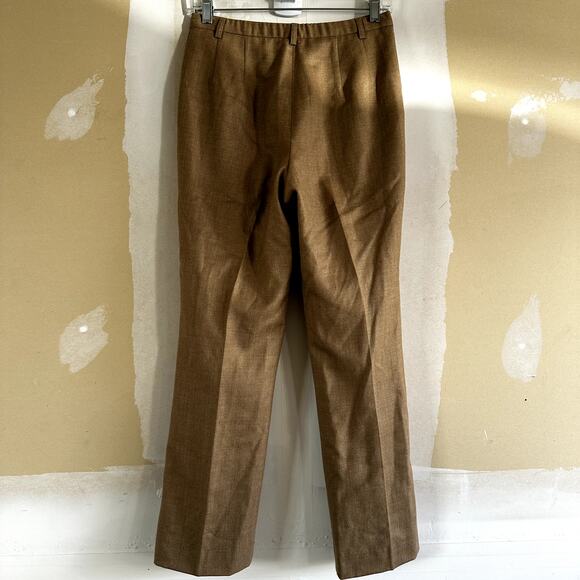 Vintage Pendleton Dress Pants Trousers 100% Virgin Wool 90s Pleated Tan 6P 28x29 - Picture 6 of 6